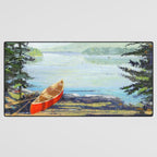 me and you and the red canoe Desk Mat Gallery Image 3