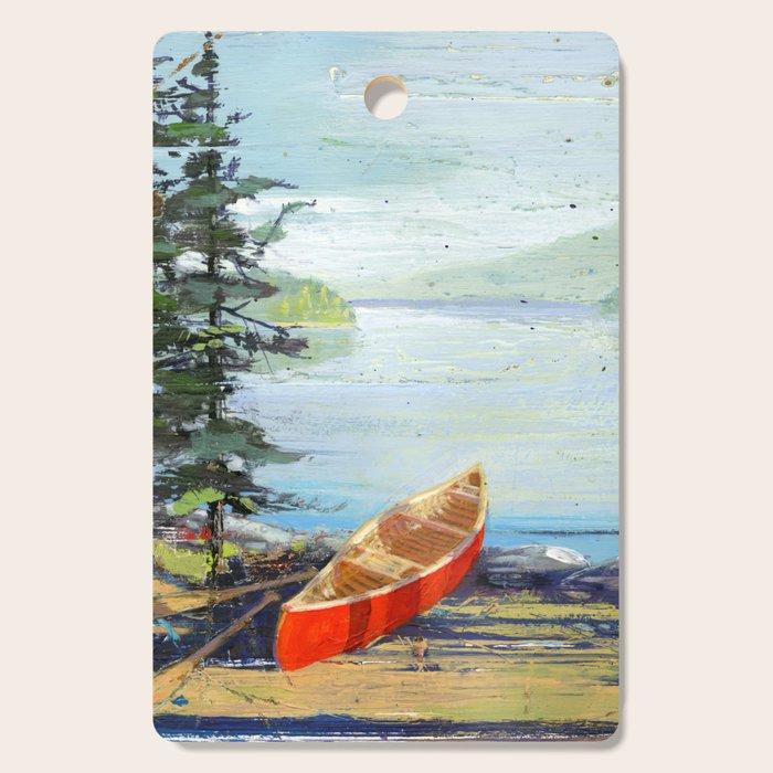 me and you and the red canoe Cutting Board