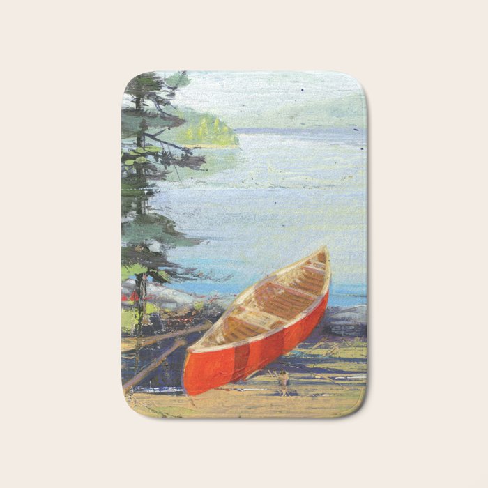 me and you and the red canoe Bath Mat Gallery Image 1