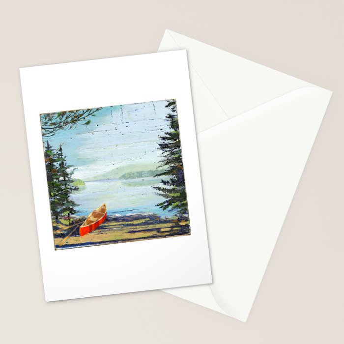me and you and the red canoe Stationery Card Gallery Image 2