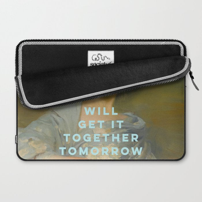 Will Get It Together Tomorrow - Motivational Wall Art, Typography Laptop Sleeve Gallery Image 2