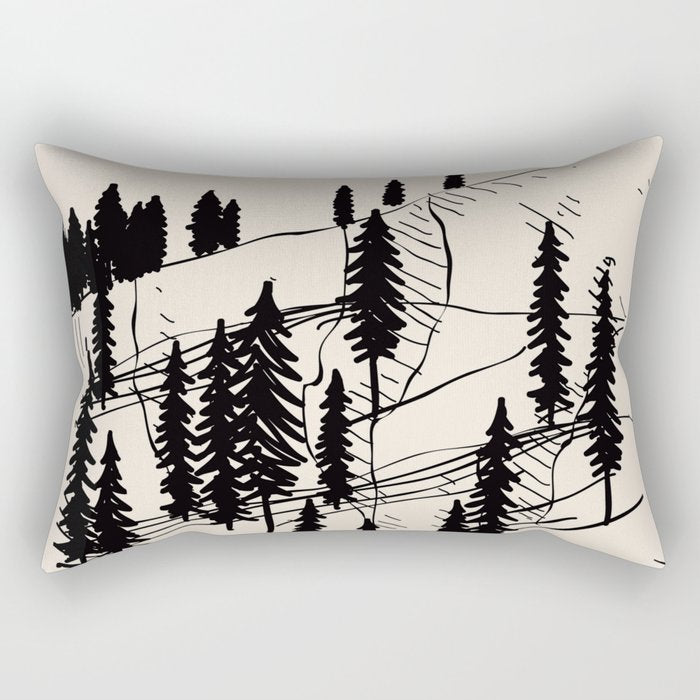 Mountain Forest Rectangular Pillow Gallery Image 2