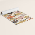 Mid Mod Deep Sea Fishing Ivory Yoga Mat Gallery Image 2