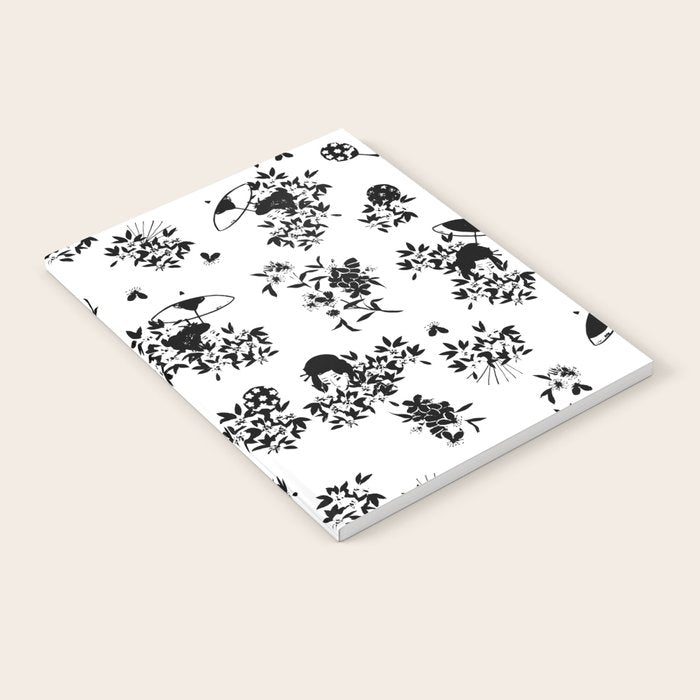 Black and white oriental pattern Notebook Gallery Image 1