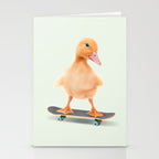 Skateboarding Duck Stationery Card Gallery Image 2