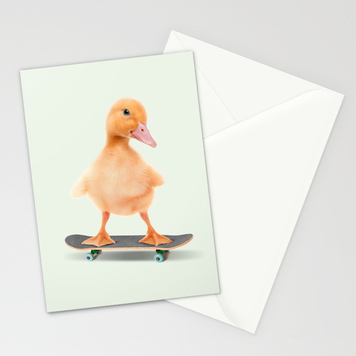 Skateboarding Duck Stationery Card Gallery Image 2