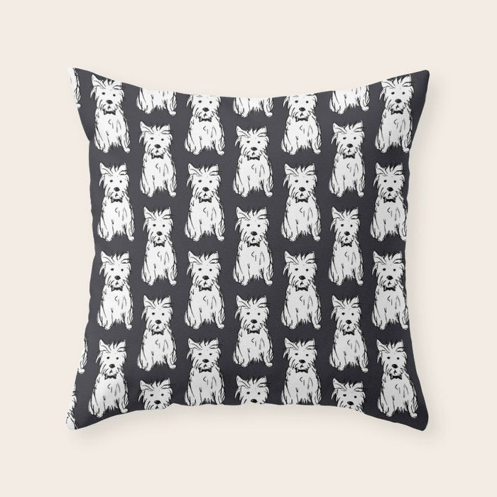 Milo the dog Throw Pillow Gallery Image 6
