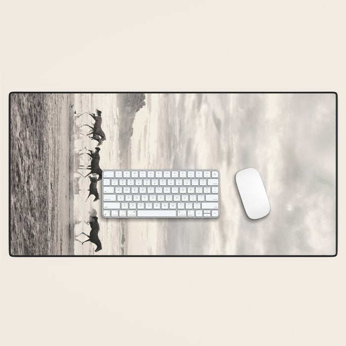 Horses on the Beach Desk Mat Gallery Image 1