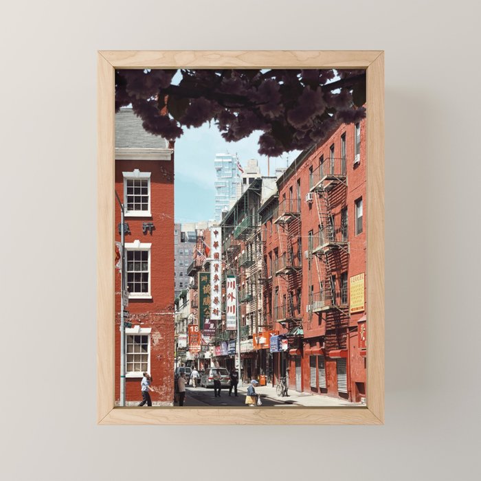 New York China Town Streets Mini Art Print Gallery Image 1