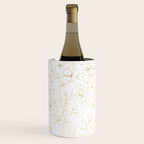 Elegant simple modern faux gold white floral Wine Chiller Gallery Image 3