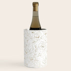 Elegant simple modern faux gold white floral Wine Chiller Gallery Image 2