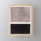 Mid Century Modern Minimalist Art Colorblock Rothko Inspired Squares Grey and Black Simple Abstract Mini Art Print Gallery Image 1