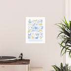 Dog Alphabet Print for Kids Room in Blue and Green Poster Gallery Image 2