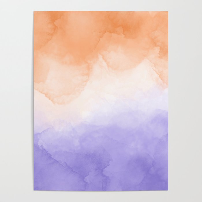 Tie dye lilac peach A Poster Gallery Image 1