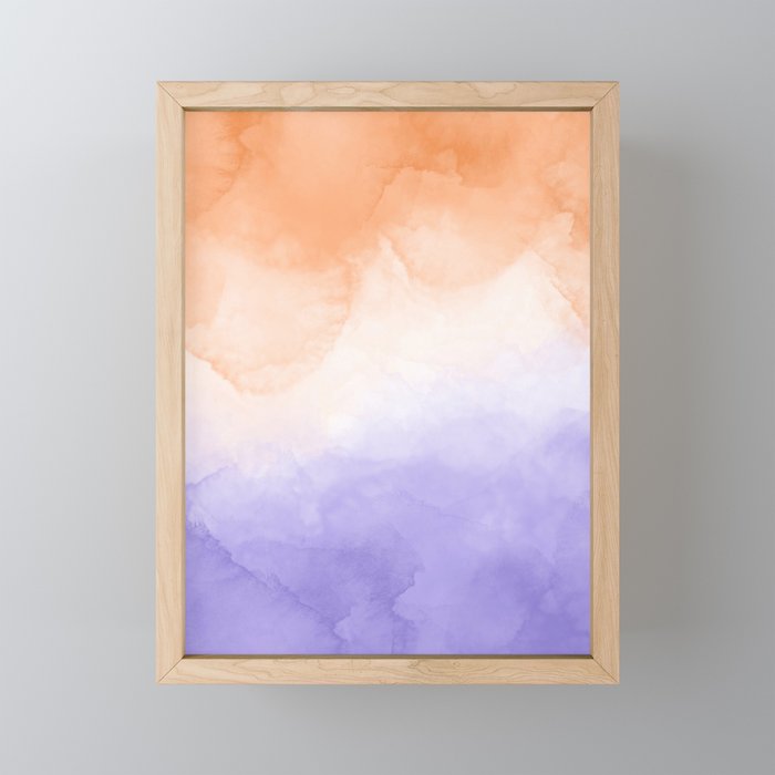 Tie dye lilac peach A Mini Art Print Gallery Image 1