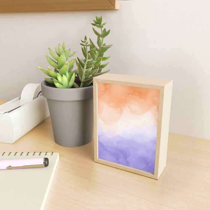 Tie dye lilac peach A Mini Art Print Gallery Image 2