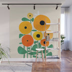 Sunflower and Bee Wall Mural Gallery Image 1