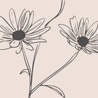 Minimal Line Art Flowers 6 Coffee Mug Gallery Image 2