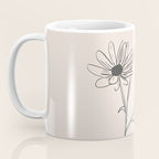 Minimal Line Art Flowers 6 Coffee Mug Gallery Image 3
