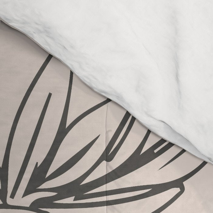 Minimal Line Art Flowers 6 Comforter Gallery Image 4