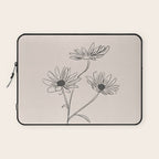Minimal Line Art Flowers 6 Laptop Sleeve Gallery Image 1