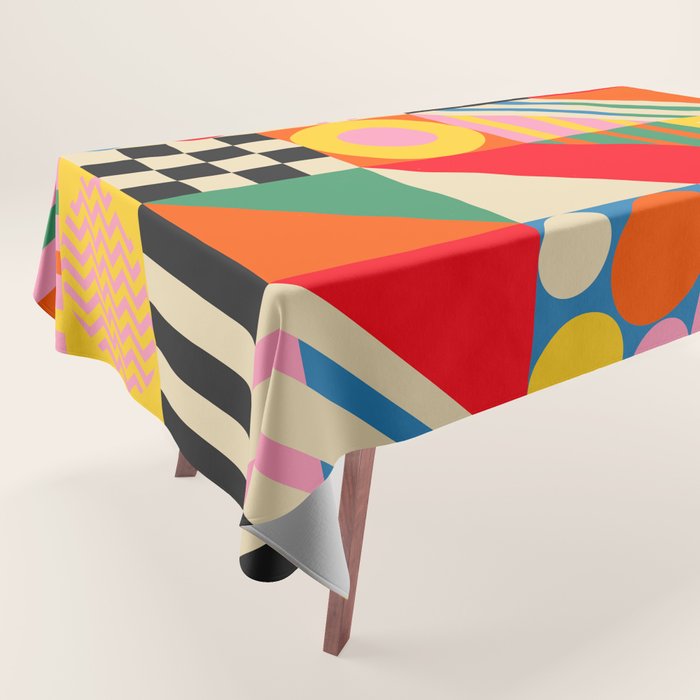 Colorful Geometric Combo Tablecloth Gallery Image 1