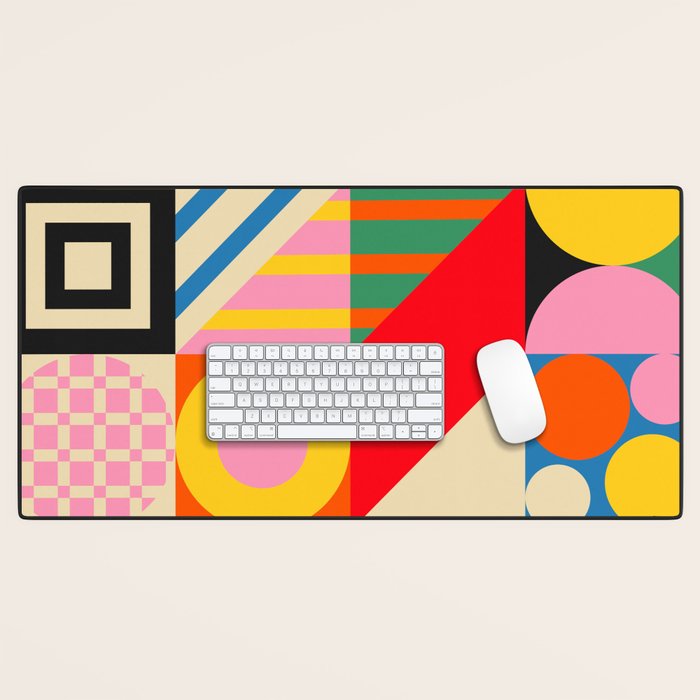 Colorful Geometric Combo Desk Mat Gallery Image 1