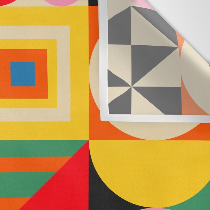 Colorful Geometric Combo Wall Tapestry Gallery Image 3