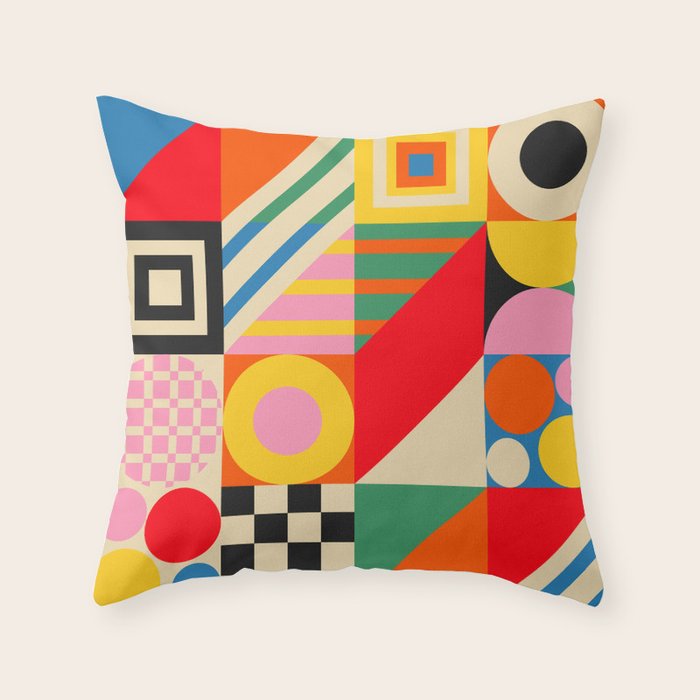 Colorful Geometric Combo Throw Pillow Gallery Image 6