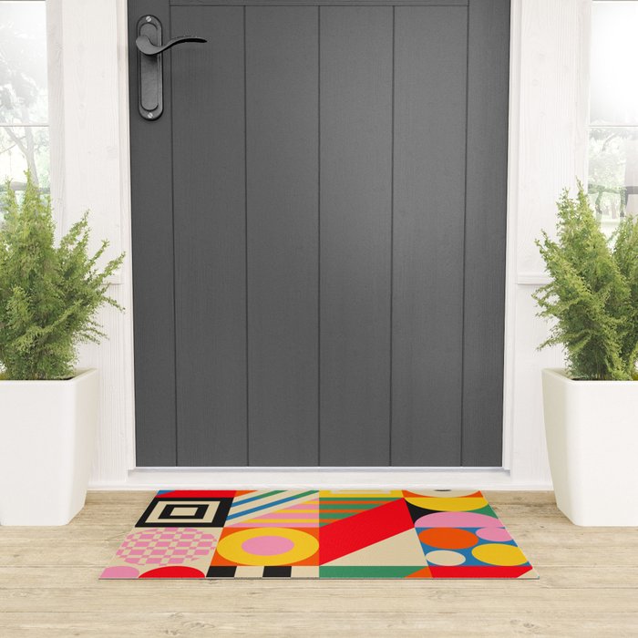 Colorful Geometric Combo Welcome Mat Gallery Image 3