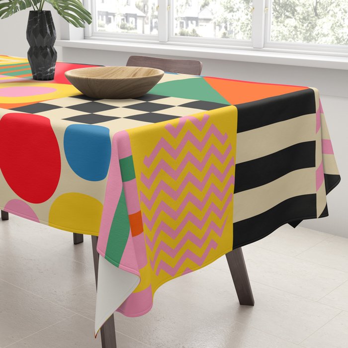 Colorful Geometric Combo Tablecloth Gallery Image 3