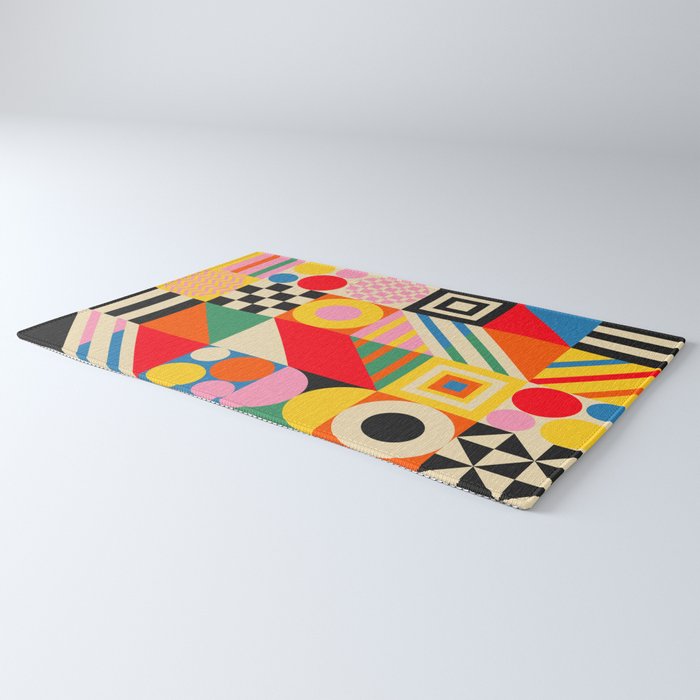 Colorful Geometric Combo Rug Gallery Image 3