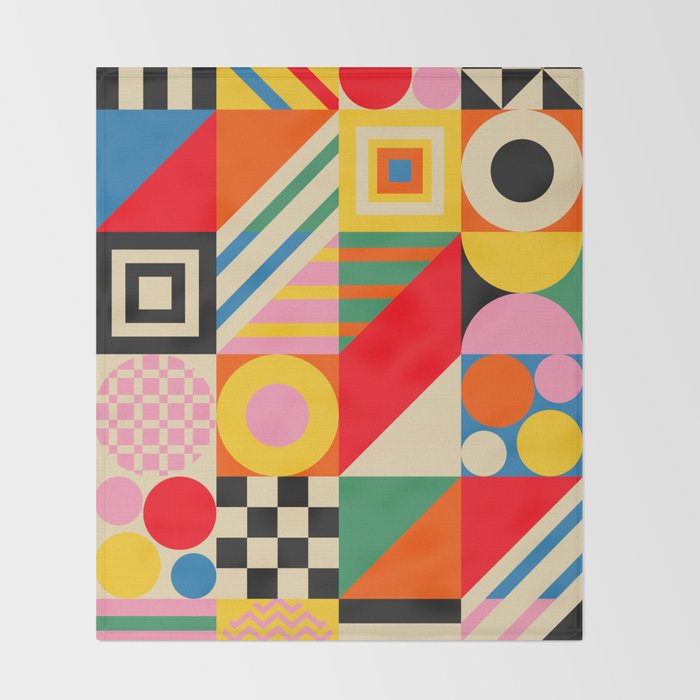 Colorful Geometric Combo Throw Blanket Gallery Image 2