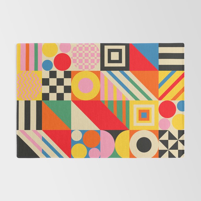 Colorful Geometric Combo Rug Gallery Image 2