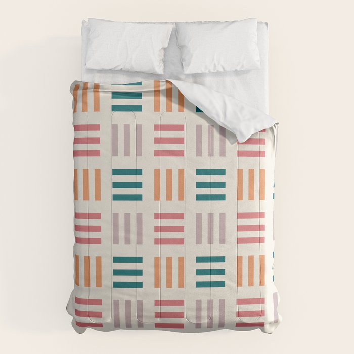 Modern Geometric Color Block Pattern Comforter Gallery Image 6