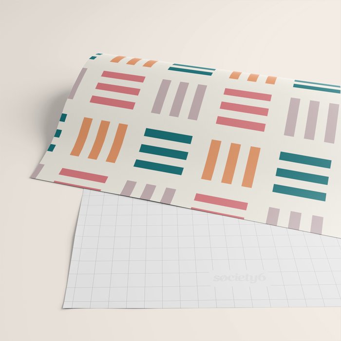 Modern Geometric Color Block Pattern Wrapping Paper Gallery Image 2