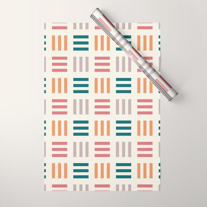 Modern Geometric Color Block Pattern Wrapping Paper Gallery Image 1