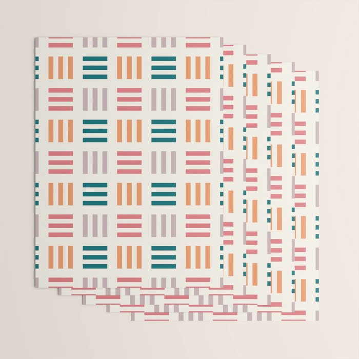 Modern Geometric Color Block Pattern Wrapping Paper Gallery Image 3