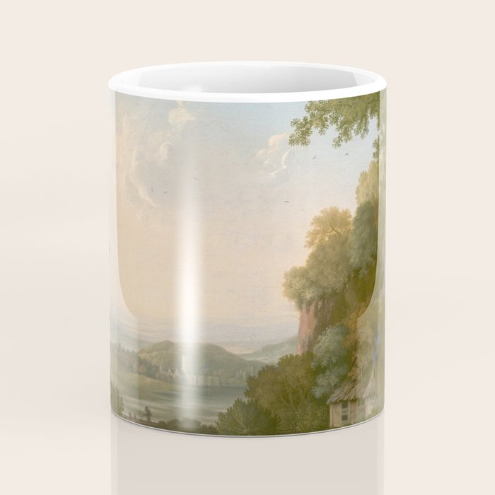 River Valley Antique Oil Painting Coffee Mug Gallery Image 4