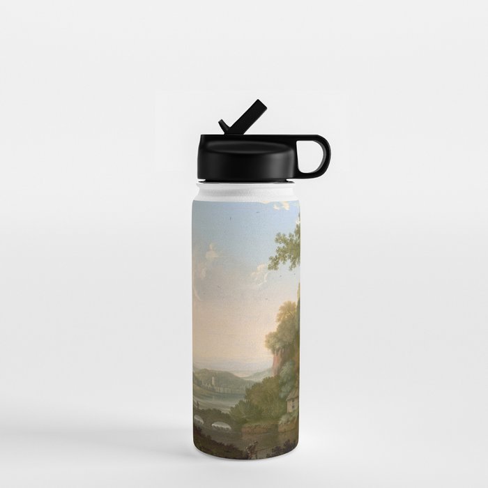 River Valley Antique Oil Painting Water Bottle Gallery Image 1