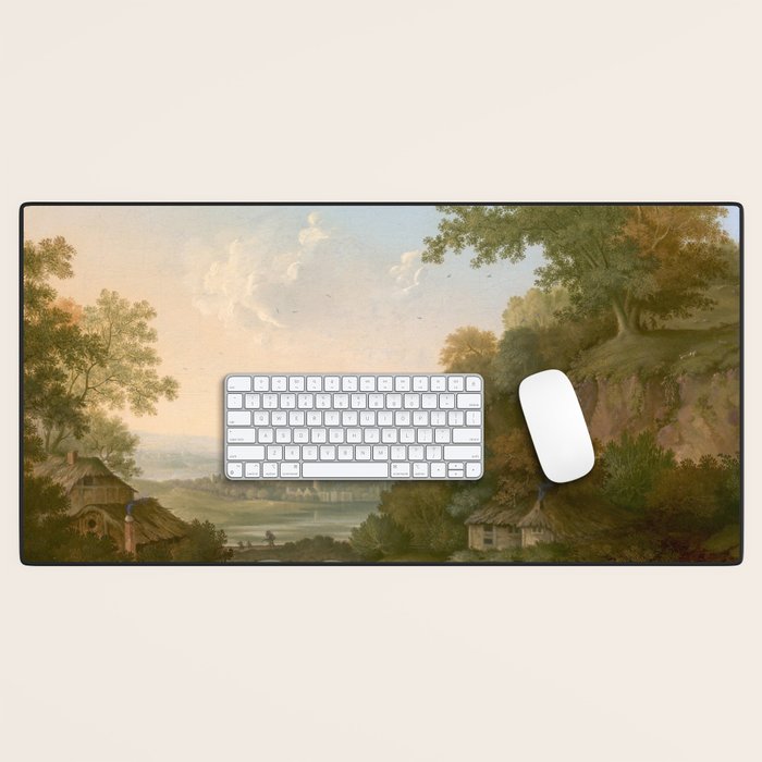 River Valley Antique Oil Painting Desk Mat Gallery Image 1