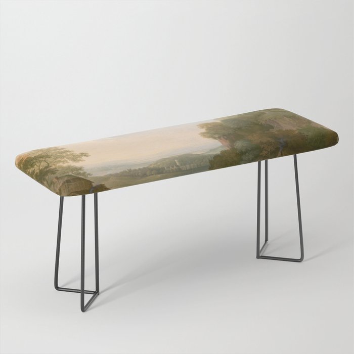 River Valley Antique Oil Painting Bench Gallery Image 1