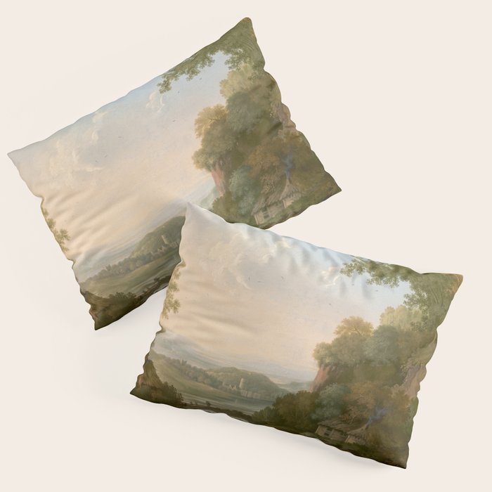 River Valley Antique Oil Painting Pillow Sham Gallery Image 3