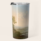 River Valley Antique Oil Painting Travel Mug Gallery Image 3