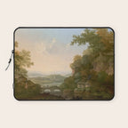 River Valley Antique Oil Painting Laptop Sleeve Gallery Image 1