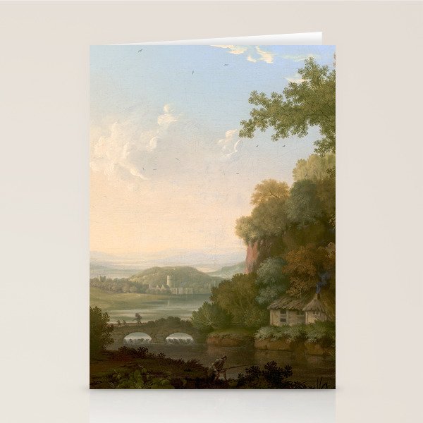 River Valley Antique Oil Painting Stationery Card Gallery Image 1