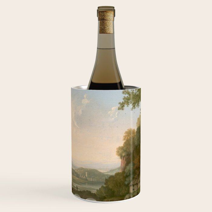 River Valley Antique Oil Painting Wine Chiller Gallery Image 1