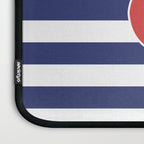 Retro Navy Anchor and Stripes Pattern 222 Red White and Blue Laptop Sleeve Gallery Image 3