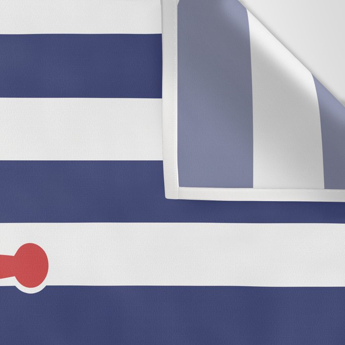 Retro Navy Anchor and Stripes Pattern 222 Red White and Blue Wall Tapestry Gallery Image 3