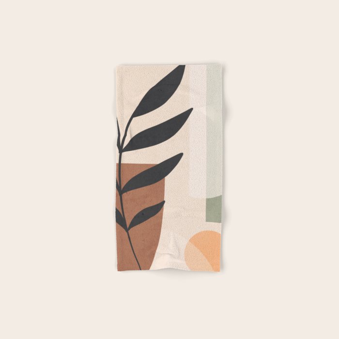 Minimal Abstract Art Plant 5 Bath Towel Gallery Image 1